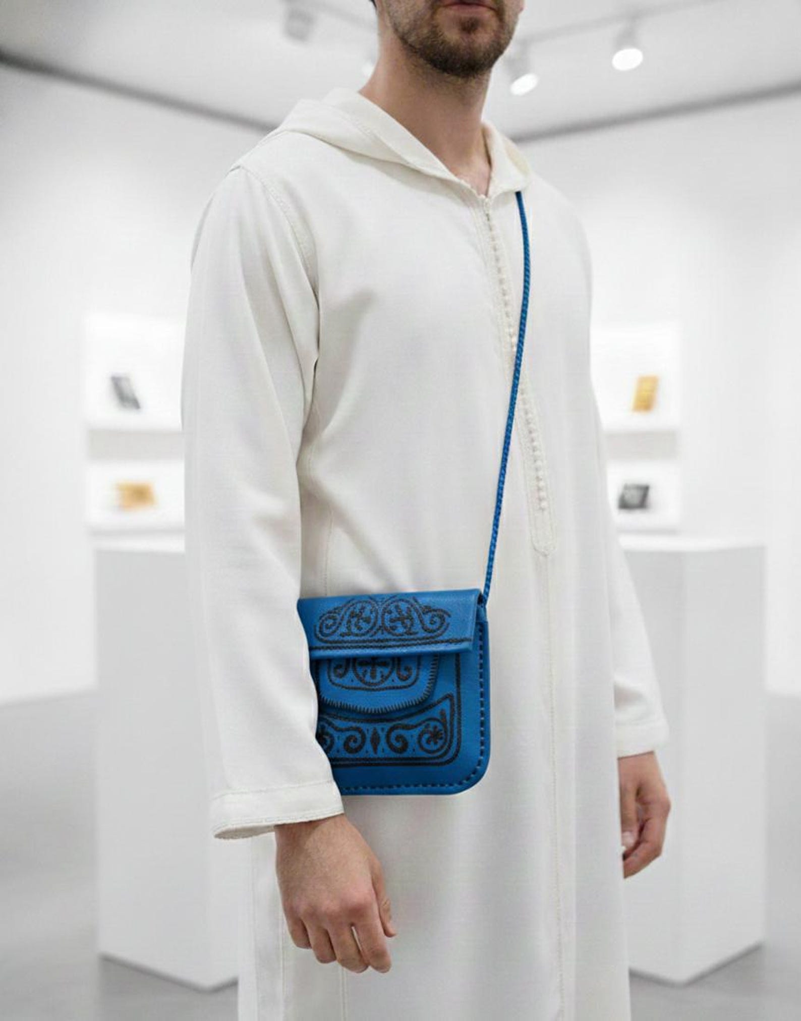 Berber Agrab Leather Handmade Souss Pouch Traditional Bag