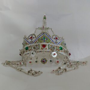 Berber Headdress Silver Enamel Crown Taounza African Headband