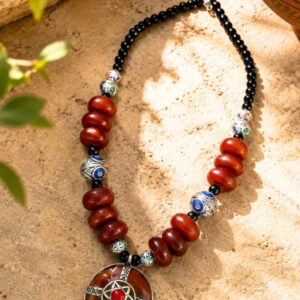 Berber beaded traditional statement jewelry handmade ethnic Necklace