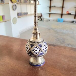 Amazigh White Metal Pottery Perfume Sprayer Set of Two Dispenser