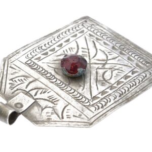 Amazigh Old Silver KTAB Amulet Necklace Antique Talisman