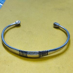 Handmade Amazigh Tuareg Sahara Tribal Silver Adjustable Cuff Bracelet