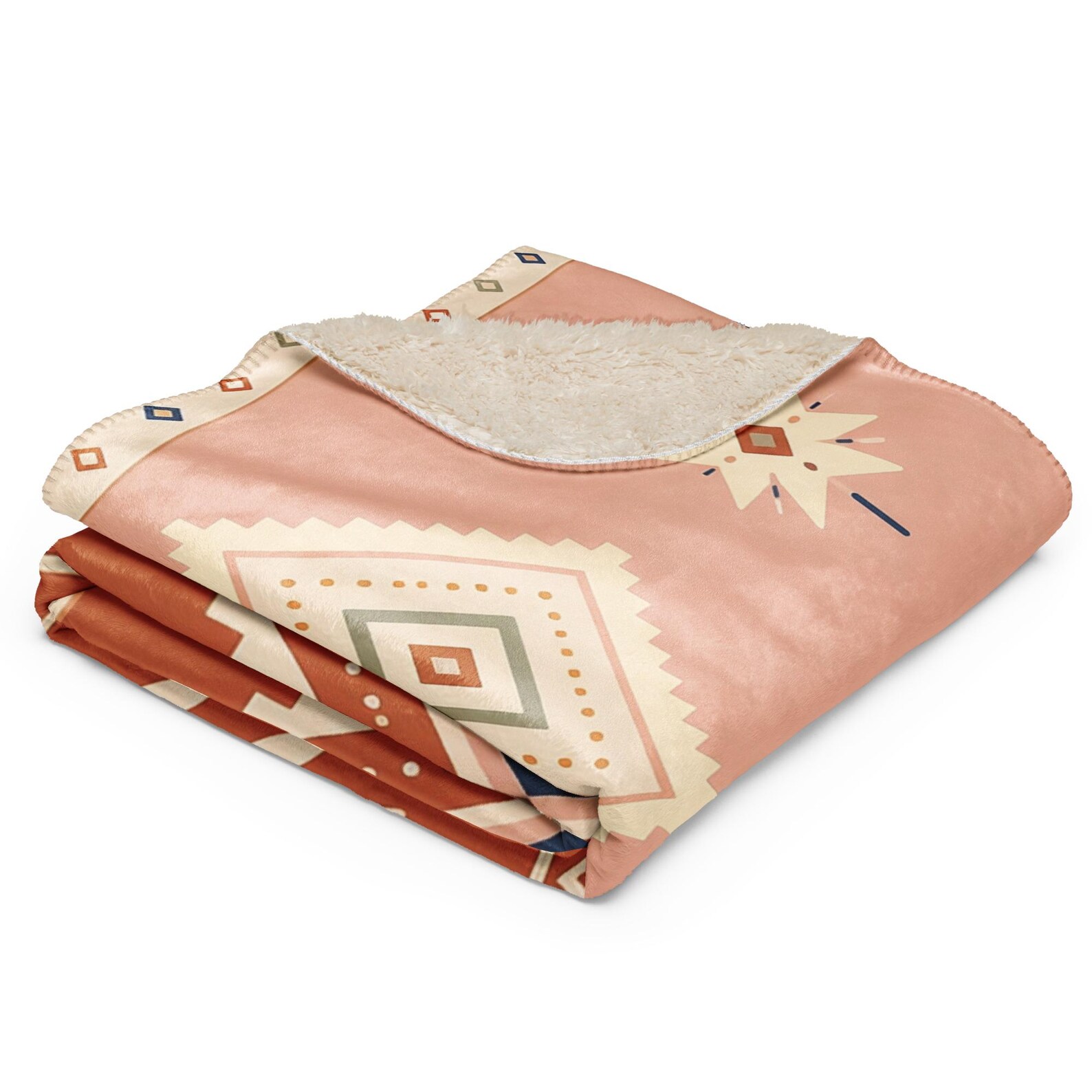 Berber Amazigh Pottery Symbol Soft Plush Sherpa Throw Blanket