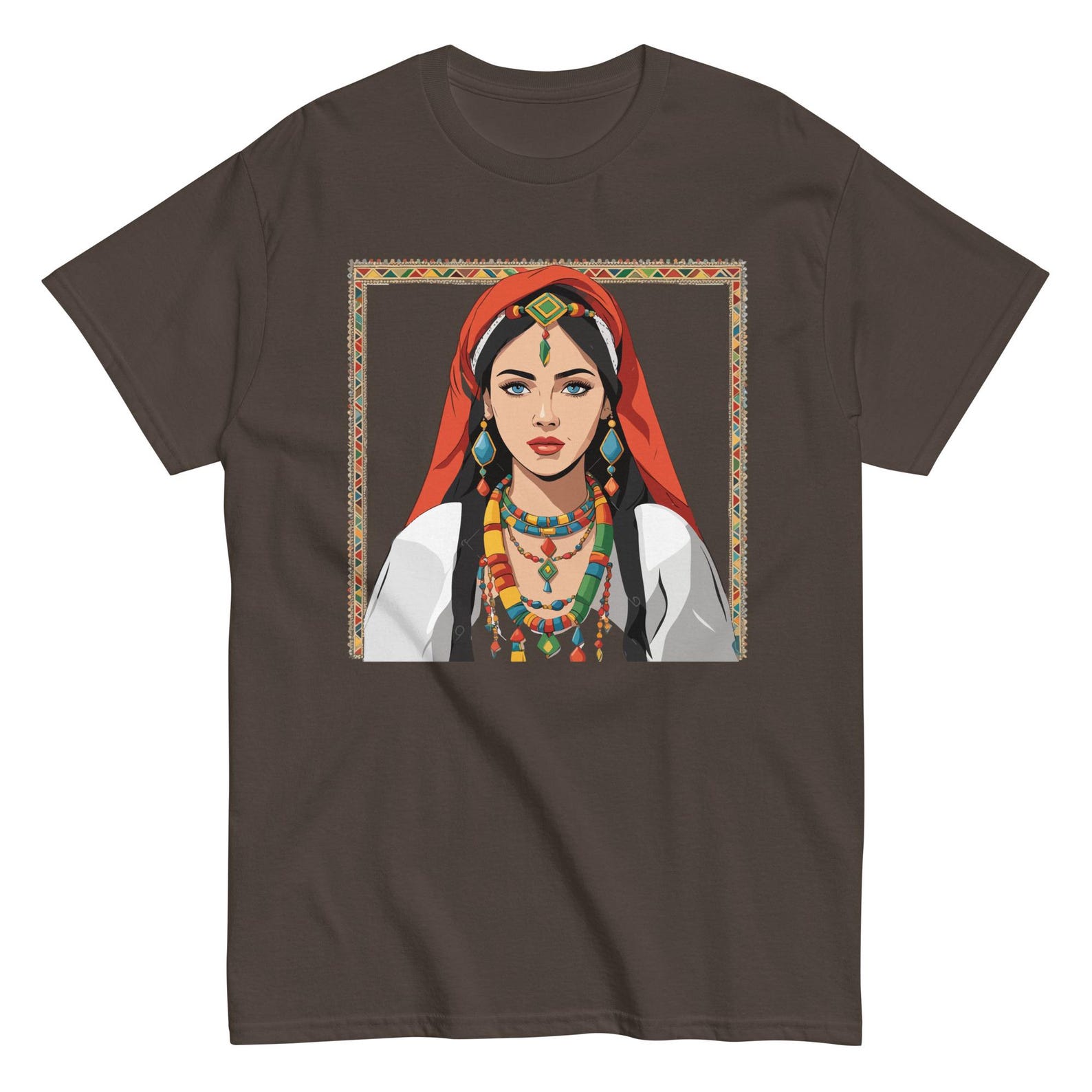 Amazigh Berber Kabyle Yaz Symbol Unisex Cotton Art T-Shirt