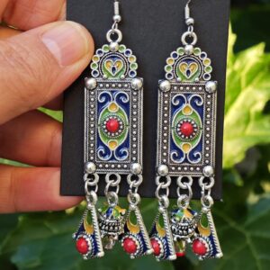 Amazigh Boucles d oreilles kabyles métal argenté Earrings