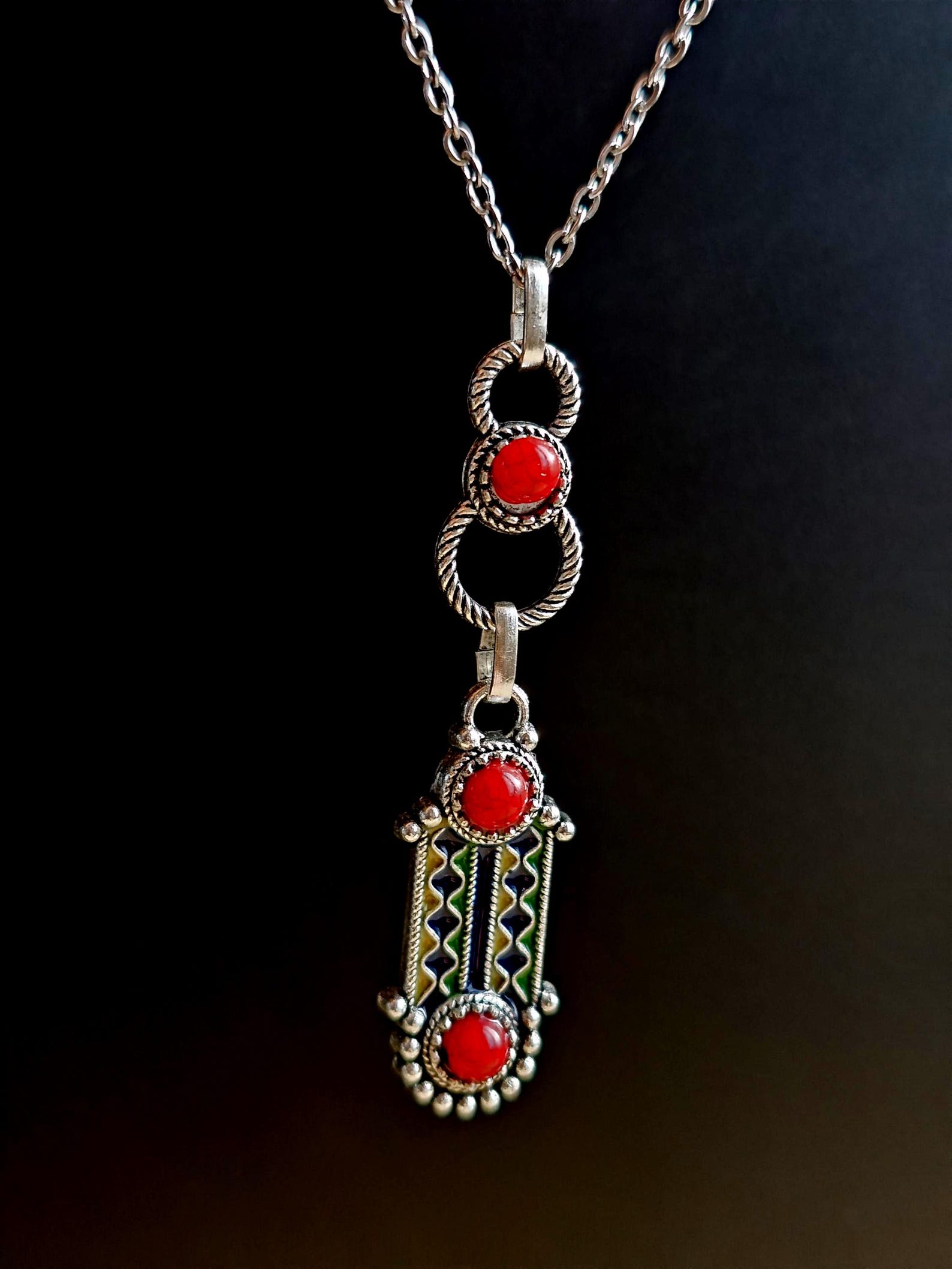 Amazigh Yaz Tifinagh Kabyle Berber Stainless Steel Men's Pendant Necklace