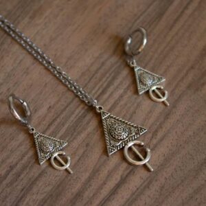 Amazigh Parure fibule Stainless Steel Necklace berbères Earrings