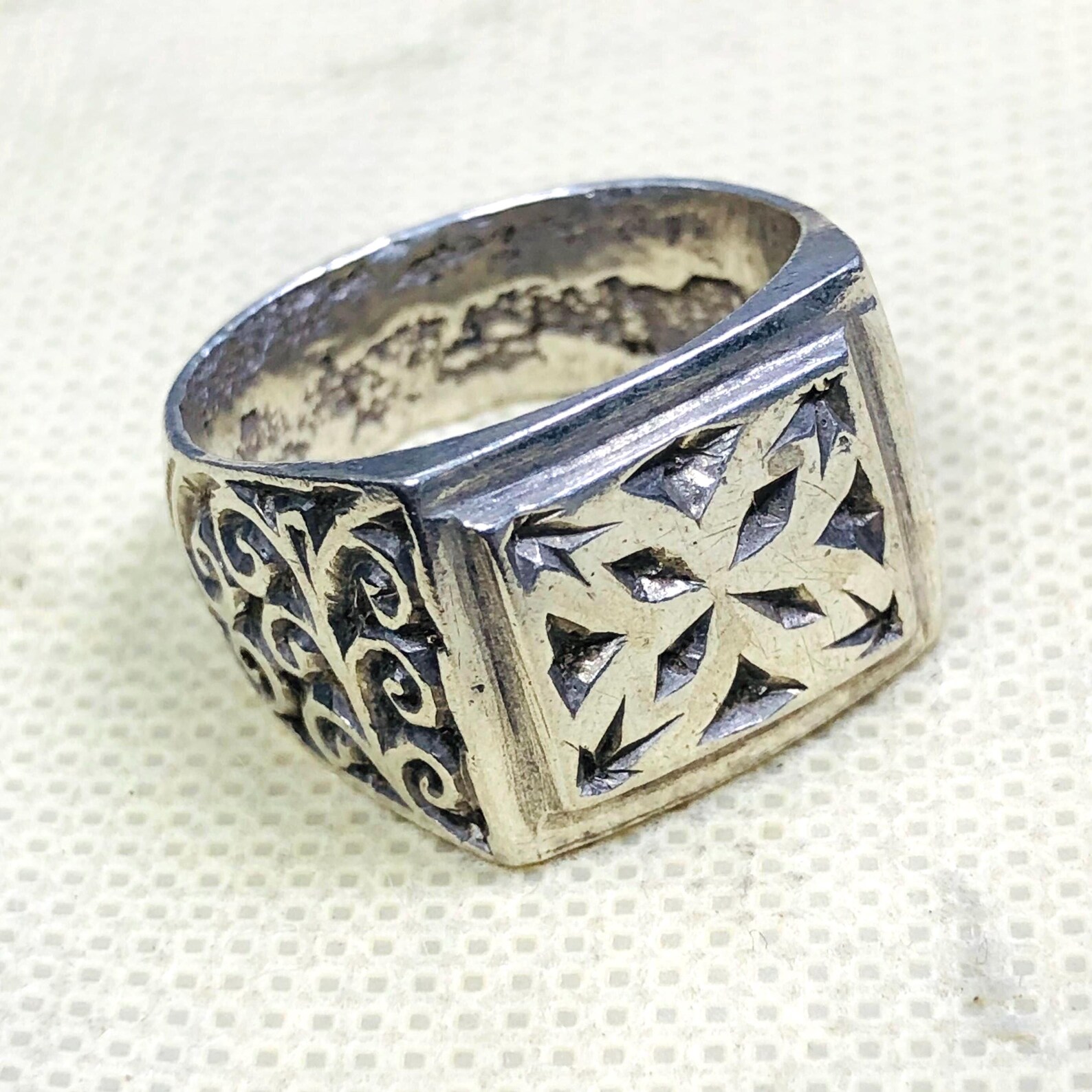 Amazigh Jewelry Traditionnels Marocains Ring Berbère Silver Handmade