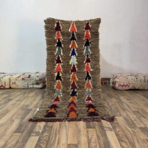 Amazigh Vintage Tribal Handwoven Wool Art x Rug
