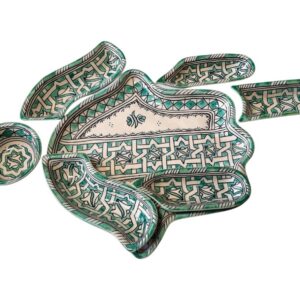 Amazigh Elegant Serving Set Pieces Handmade Ceramic Piece