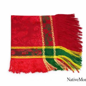 Berber Handmade Traditional Qṭib Head Wrap Cream Scarf
