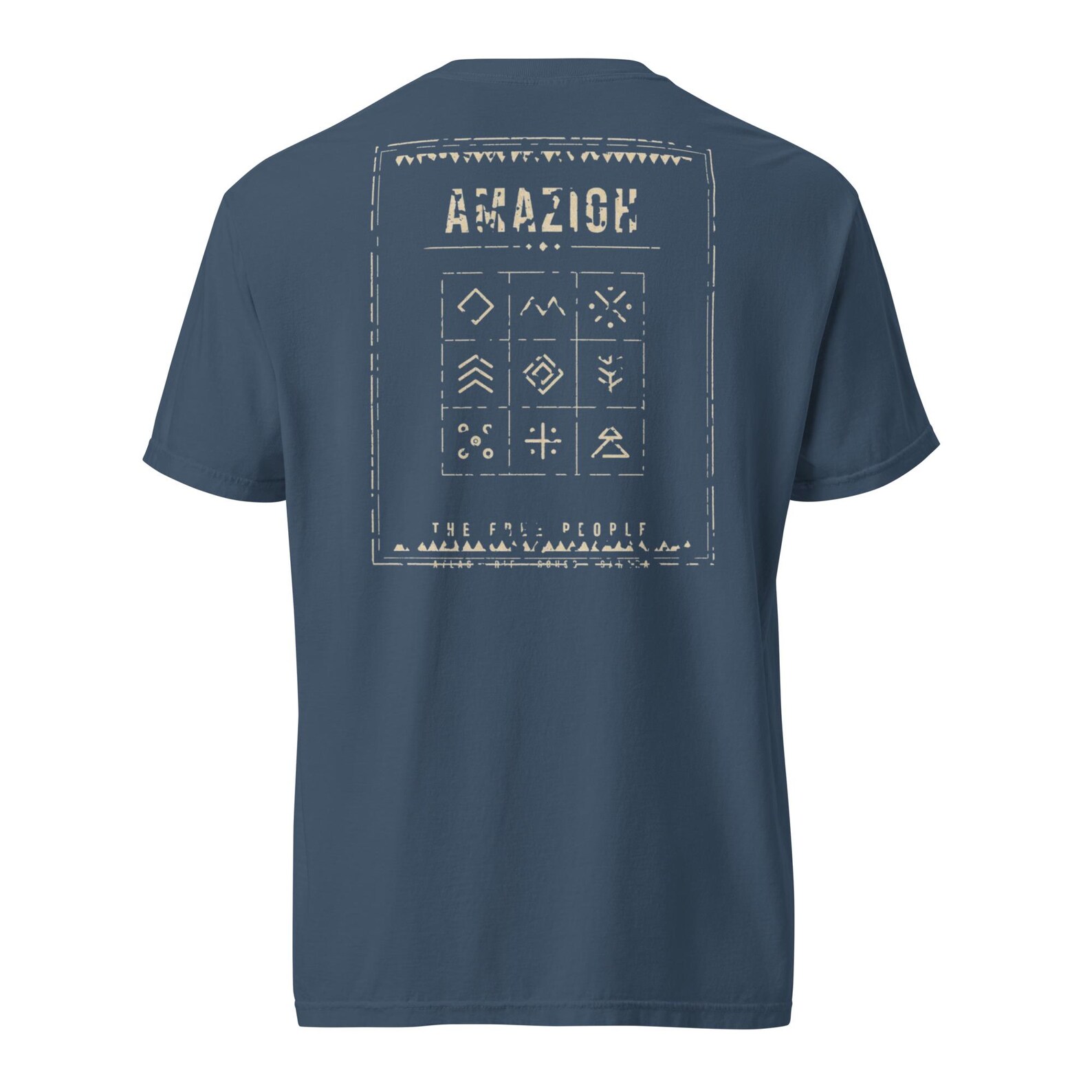 Berber T-Shirt Black Silver Cotton Diamond Eye Tribal