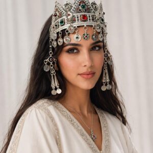 Berber Bridal Crown Wedding Headpiece Silver Tribal Headband