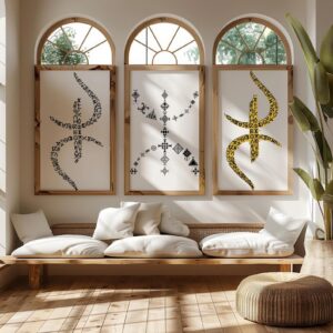 Amazigh Berber Kabyle Tribal Tattoo Poster Digital Wall Art