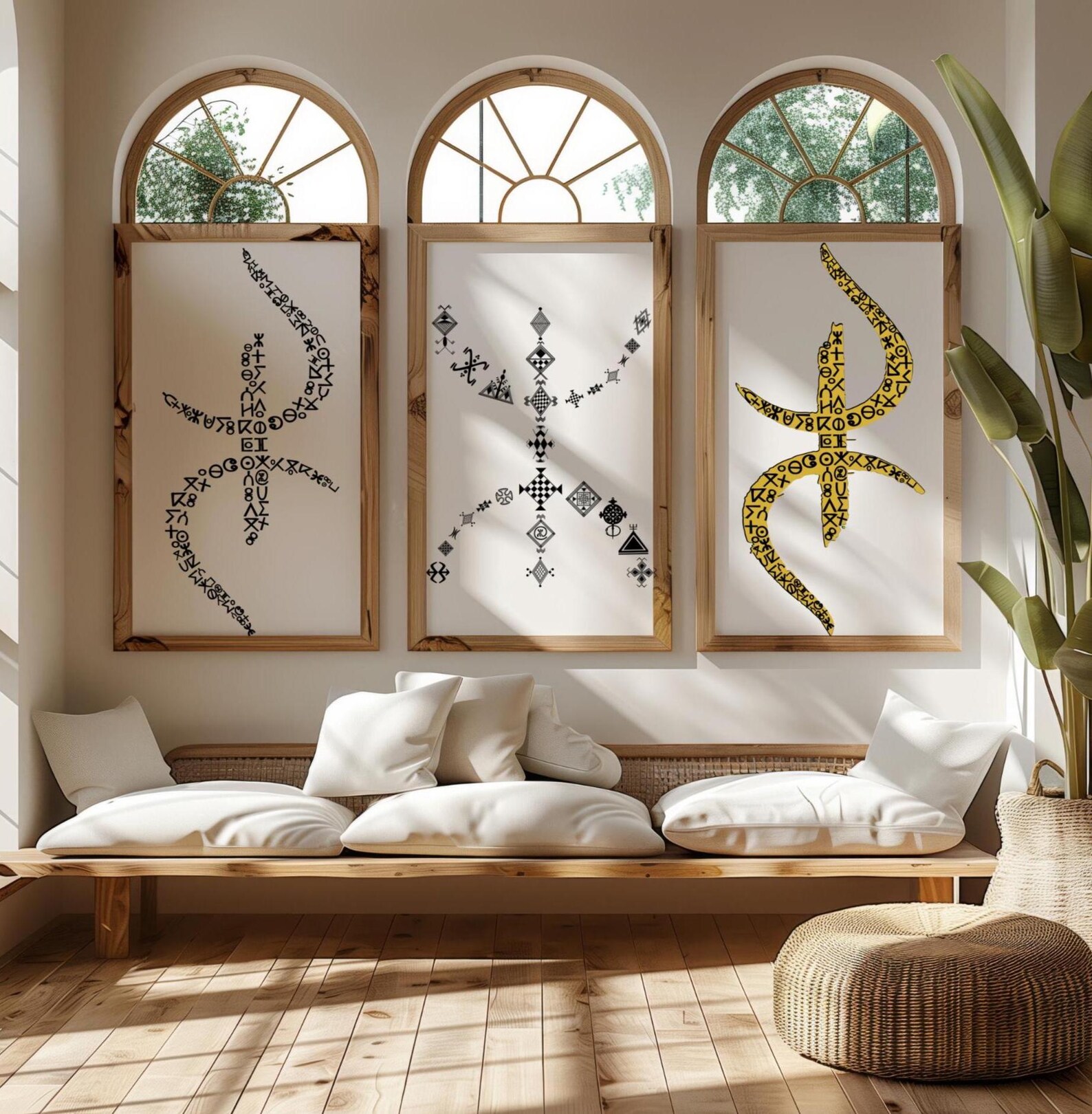 Amazigh Berber Kabyle Tribal Tattoo Poster Digital Wall Art