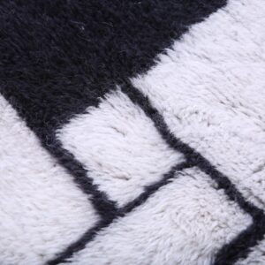 Custom Amazigh Berber Wool Neutral Living Room Geometric Handmade Rug