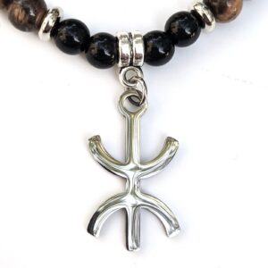 Amazigh Collier berbère femme homme avec perles naturelles