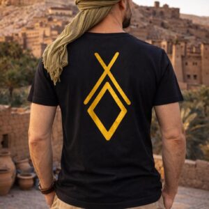 Berber Golden Symbol T-Shirt Minimalist Back Graphic Shirt