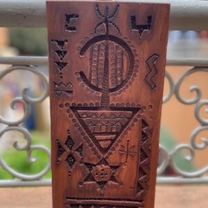 Berber Hand dark Carved Wooden Symbol Wall Art