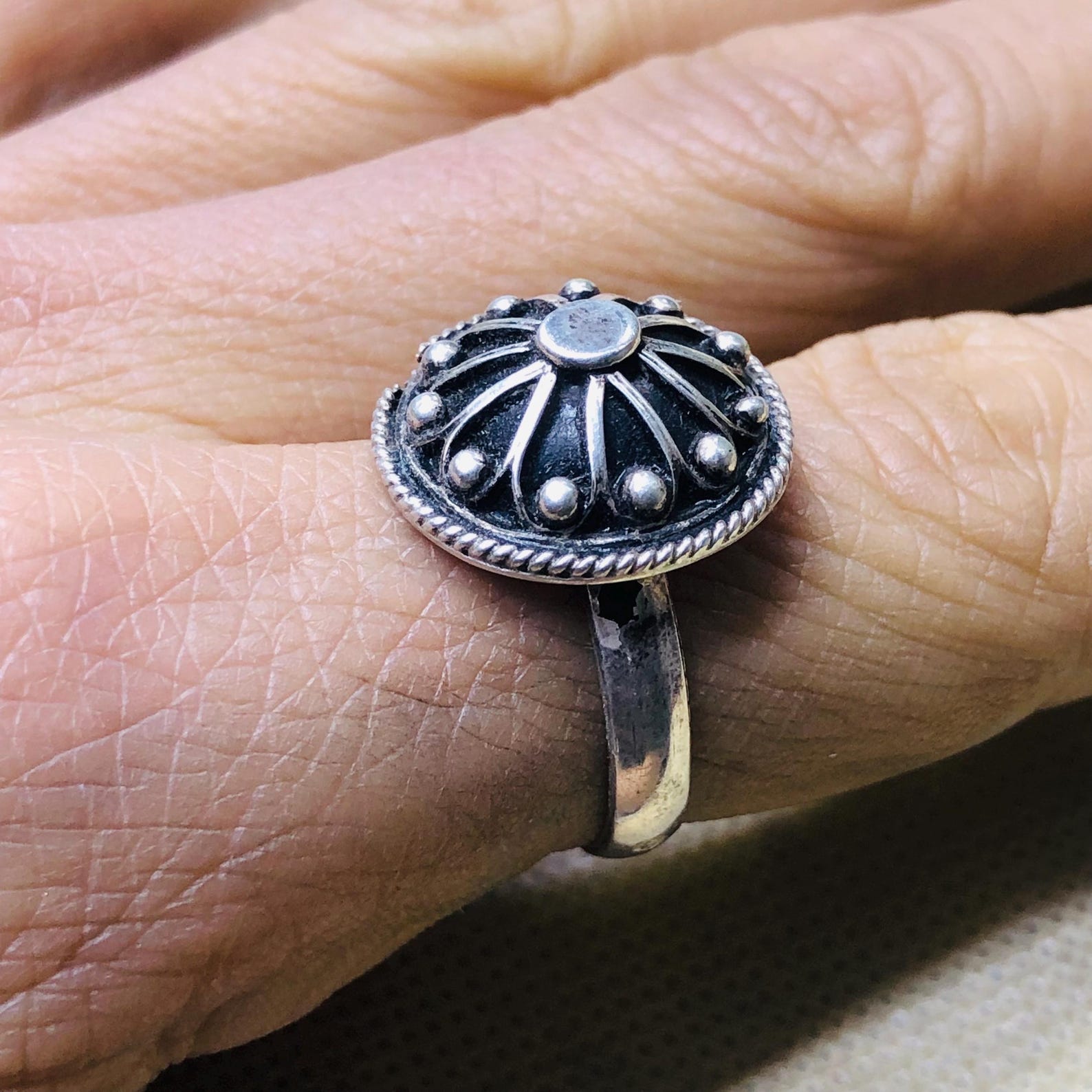 Amazigh Jewelry Traditionnels Marocains Ring Berbère Silver Handmade
