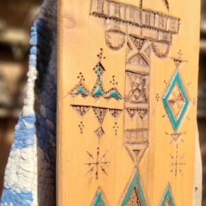 Berber Cedar Wood Carved Handmade Wall Art Panel