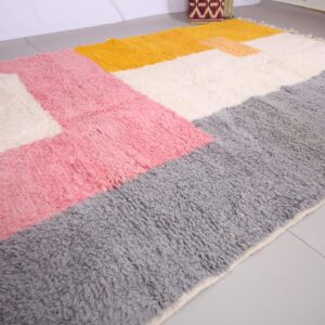 Custom Amazigh Berber Natural Wool Living Room Rug