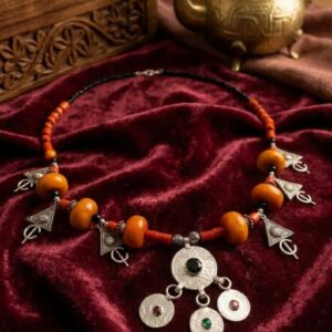 Amazigh Handmade Necklace- Boho Tribal Jewelry Ethnic Pendanttif Necklace Statement Beaded Necklace