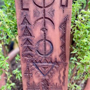 Berber Hand dark Carved Wooden Symbol Wall Art