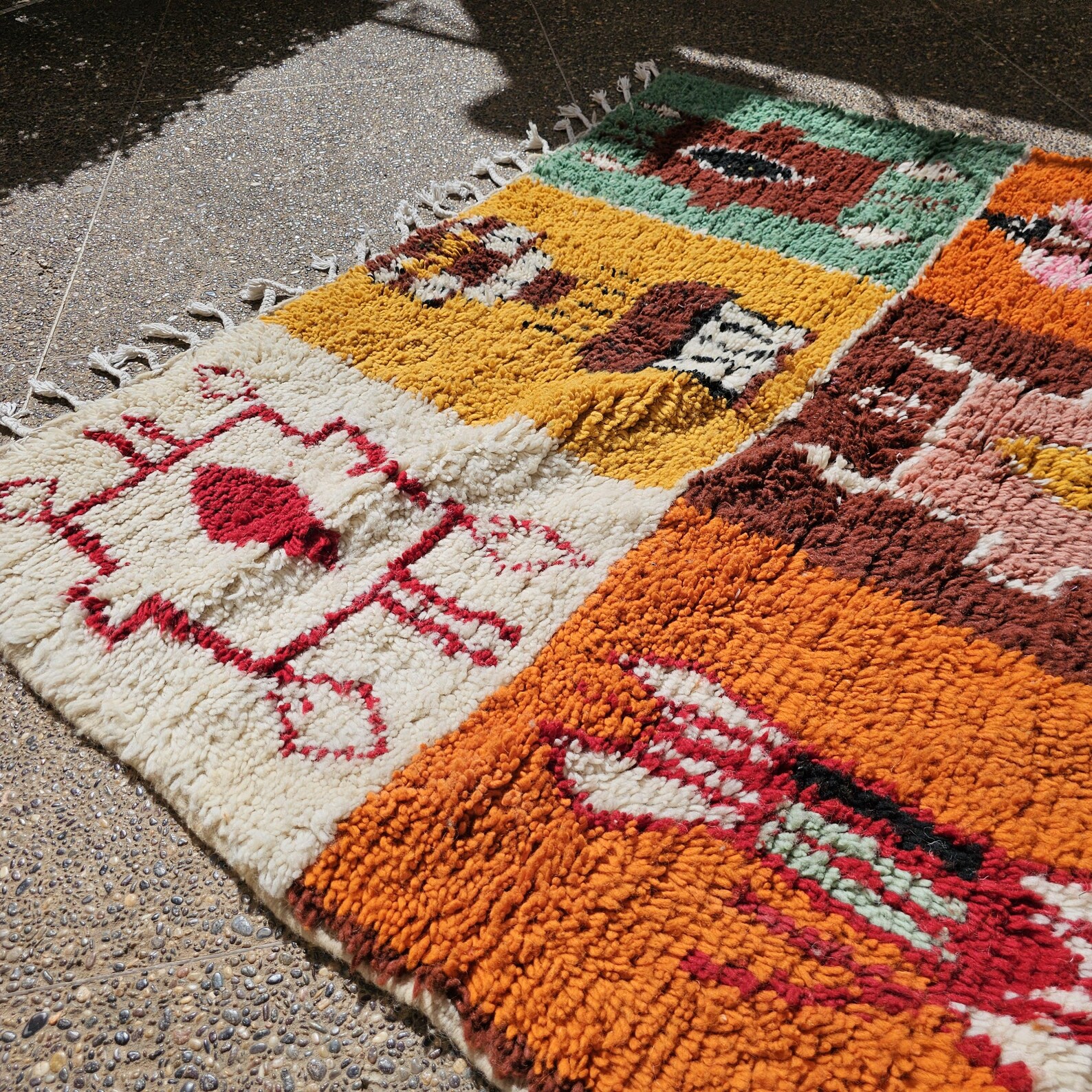 Berber Handmade Colorful Vintage Carpet Boho Area Rug