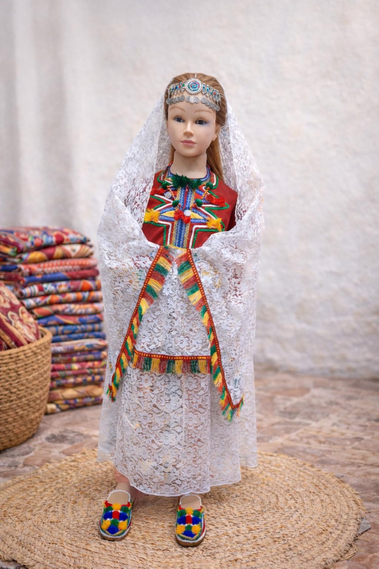 Berber Girl Outfit Traditional Dress Set Caftan Kaftan