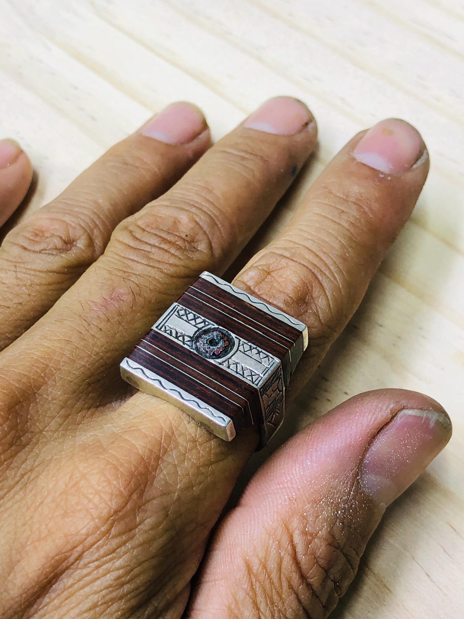 Amazigh Bague en argent Tribal Touareg Berbère Ring