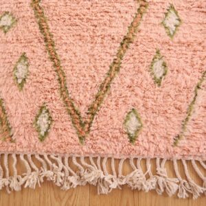 Custom Amazigh Berber Wool Living Room Handmade Bohemian Rug