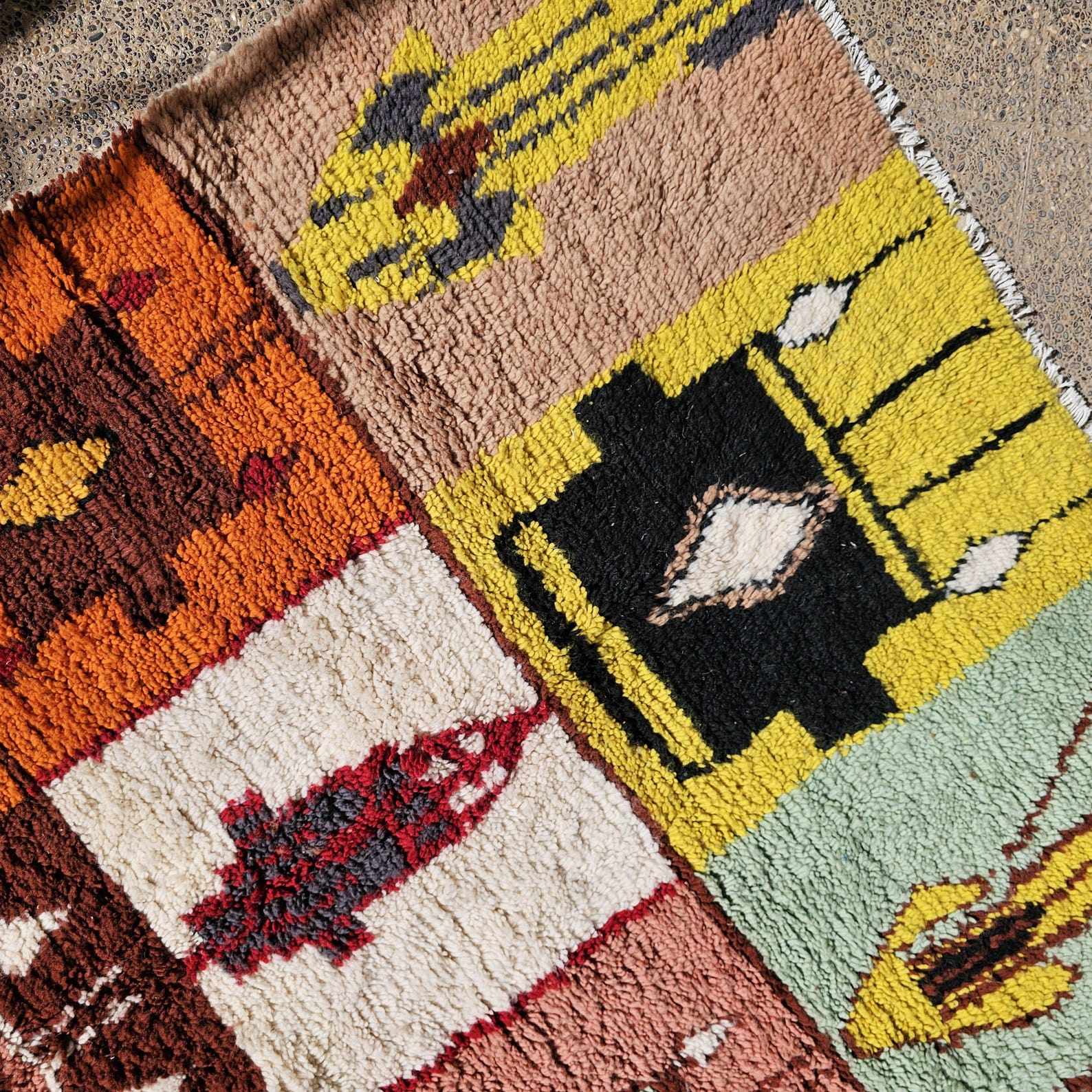 Berber Handmade Colorful Vintage Carpet Boho Area Rug