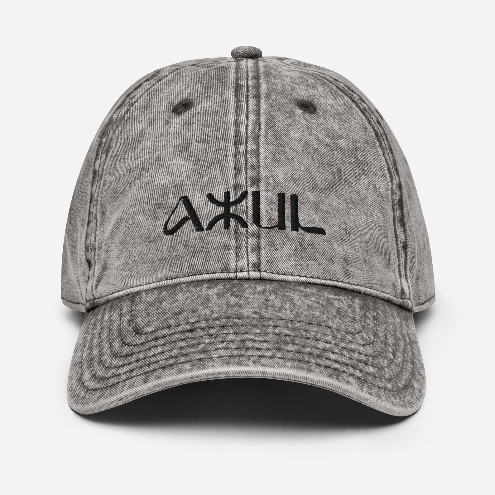 Berber Azul Vintage Cotton Twill Cap With Embroidery