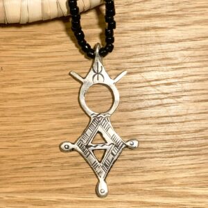 Amazigh Tuareg Symbol Pendant Necklace With Leather Cord