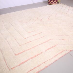 Custom Amazigh Berber Natural Wool Geometric Living Room Rug