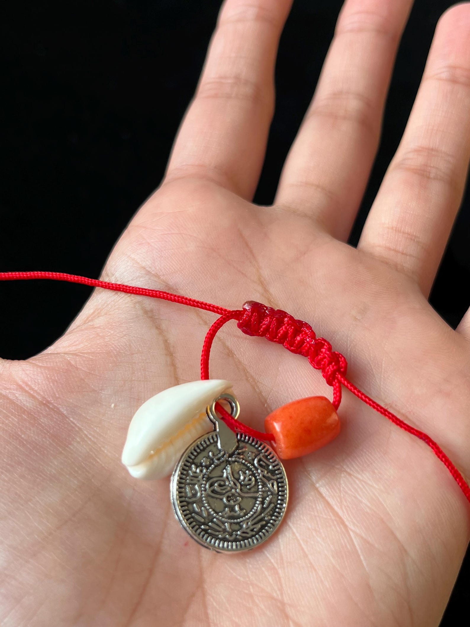 Amazigh Rif Traditional Adjustable Pearl Ring for Henna Style