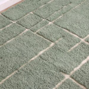Berber Custom Design Wool Geometric Neutral Living Room Rug