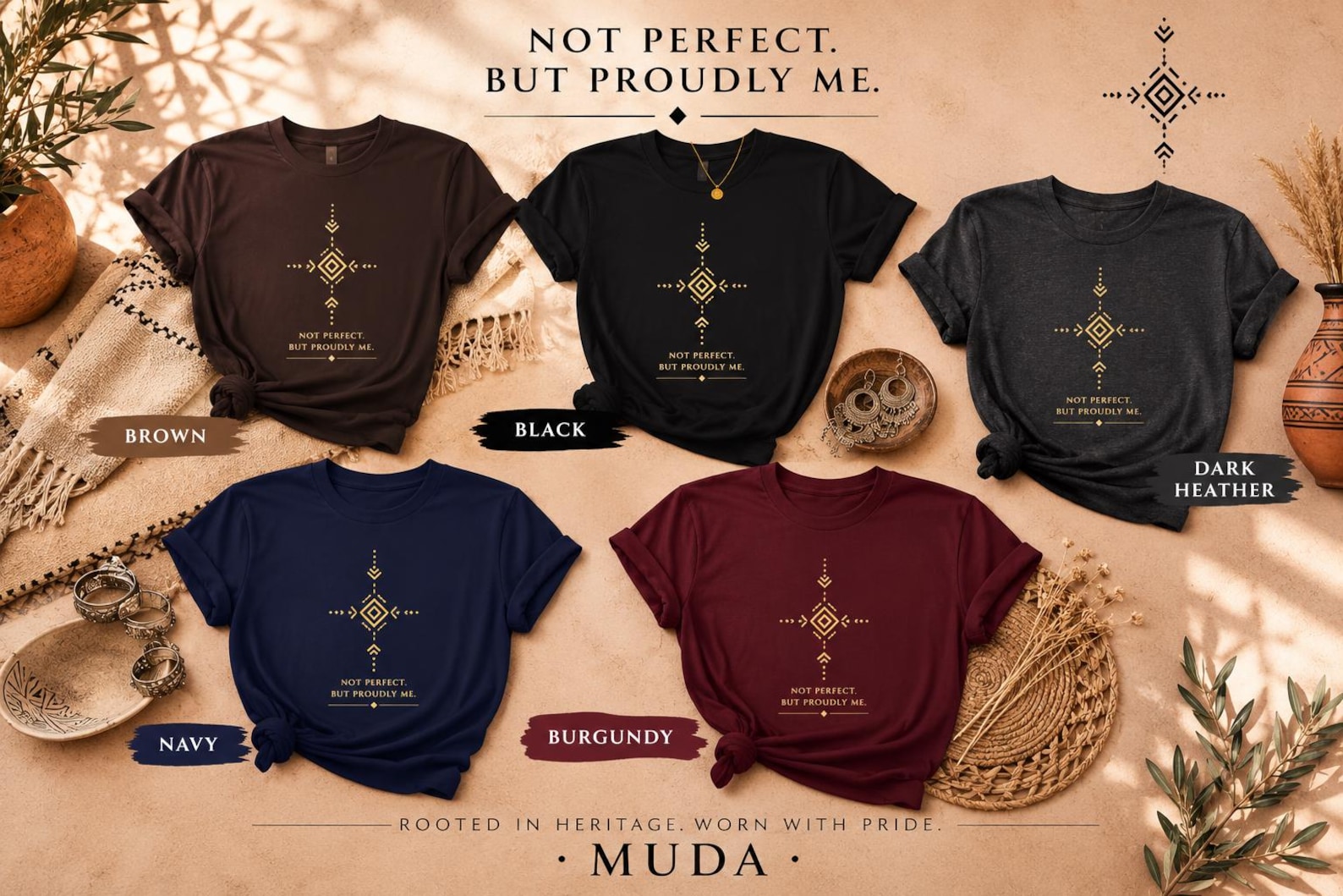 Berber Symbol T-Shirt Inspired Tribal Geometric Tee Shirt