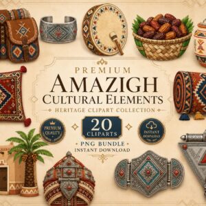 💾 Berber Clipart Bundle Geometric for Everyday Heritage Style Use