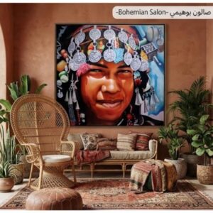 Amazigh Original Girl Oil Painting Tribal Wall Art