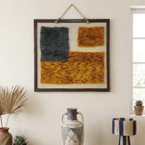 Amazigh Handmade Wool Cotton Framed Textile Wall Art