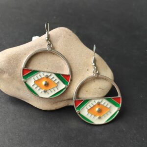 Amazigh Round Kabyle Motif ethniques Earrings Modern Colors
