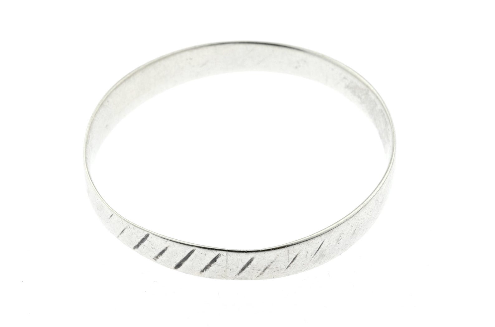 Berber Small Mid-Century Silver Bangle Bracelet from Morocco
