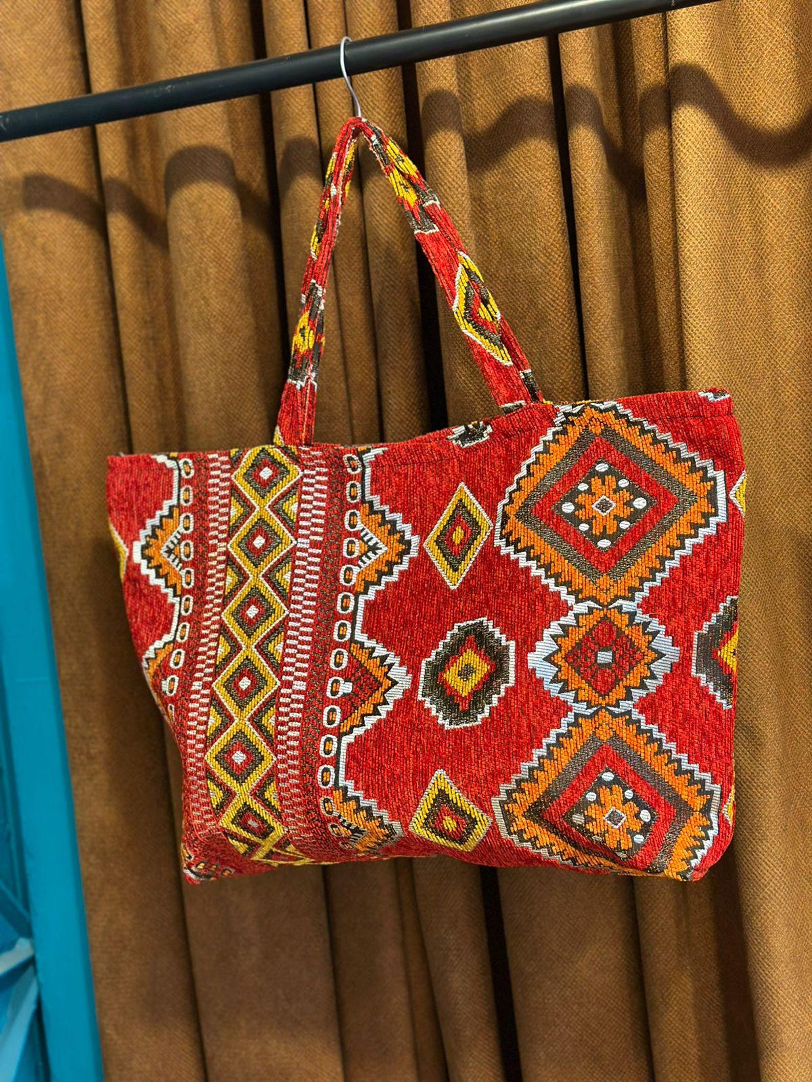 Berber Woven Tote Handmade Boho Shoulder Ethnic Bag