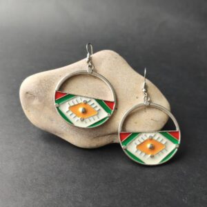Amazigh Round Kabyle Motif ethniques Earrings Modern Colors