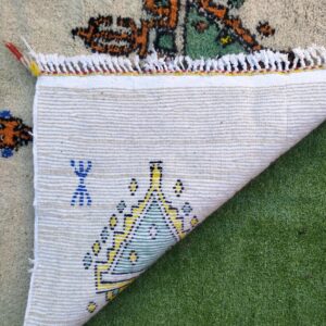 Berber Symbol Handmade Vivid Color Sheep Wool Rug