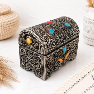 Berber Handmade Jewelry Box Storage Chest Decorative Treasure