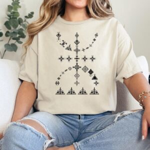 Berber Kabyle Yaz Symbol Design Traditional Style Shirt