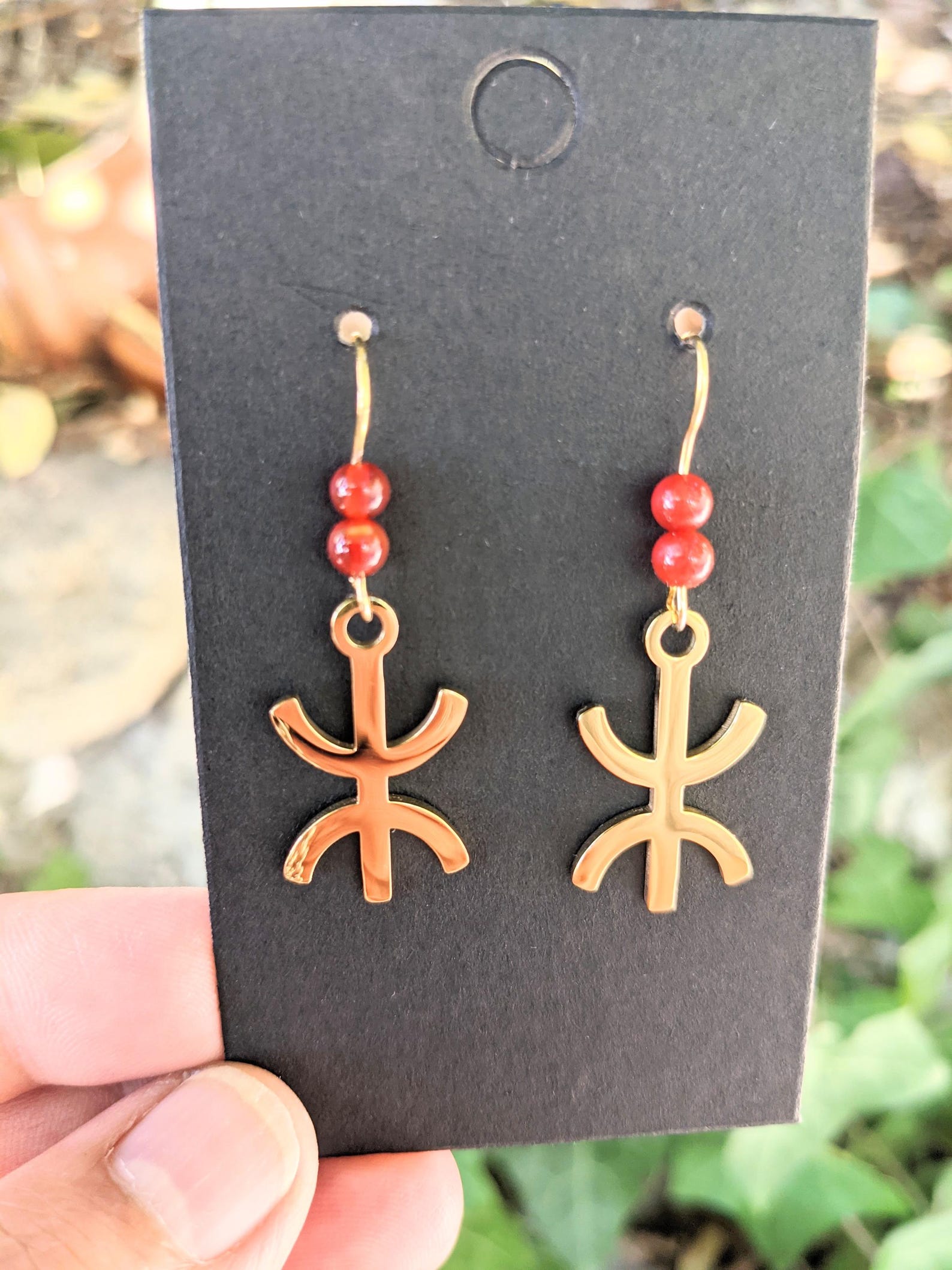 Amazigh Boucles d oreilles YAZ tifinagh acier inoxydable